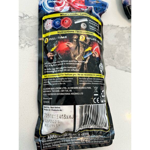Illooms bundle of 5 packs Patriotic Light Up Balloons 15 Balloons Total - Picture 9 of 10